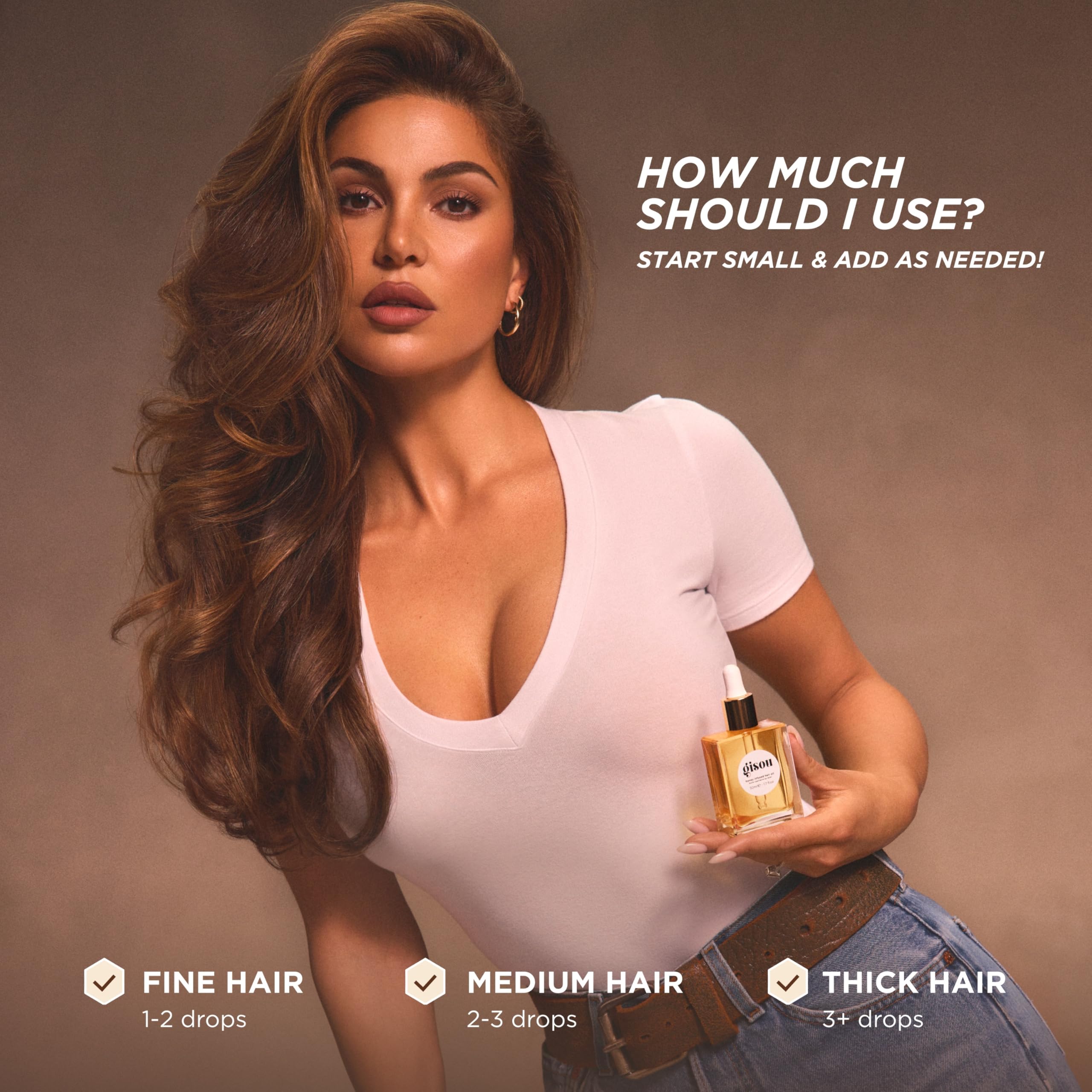 Gisou Honey Infused Hair Oil Bee Garden Oil blend supports antioxidant-rich care.