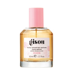 Gisou Honey Infused Hair Perfume Wild Rose bottle adds a light, hydrating shine.