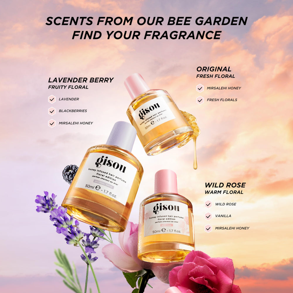 Gisou Wild Rose scent adds delicate floral fragrance.