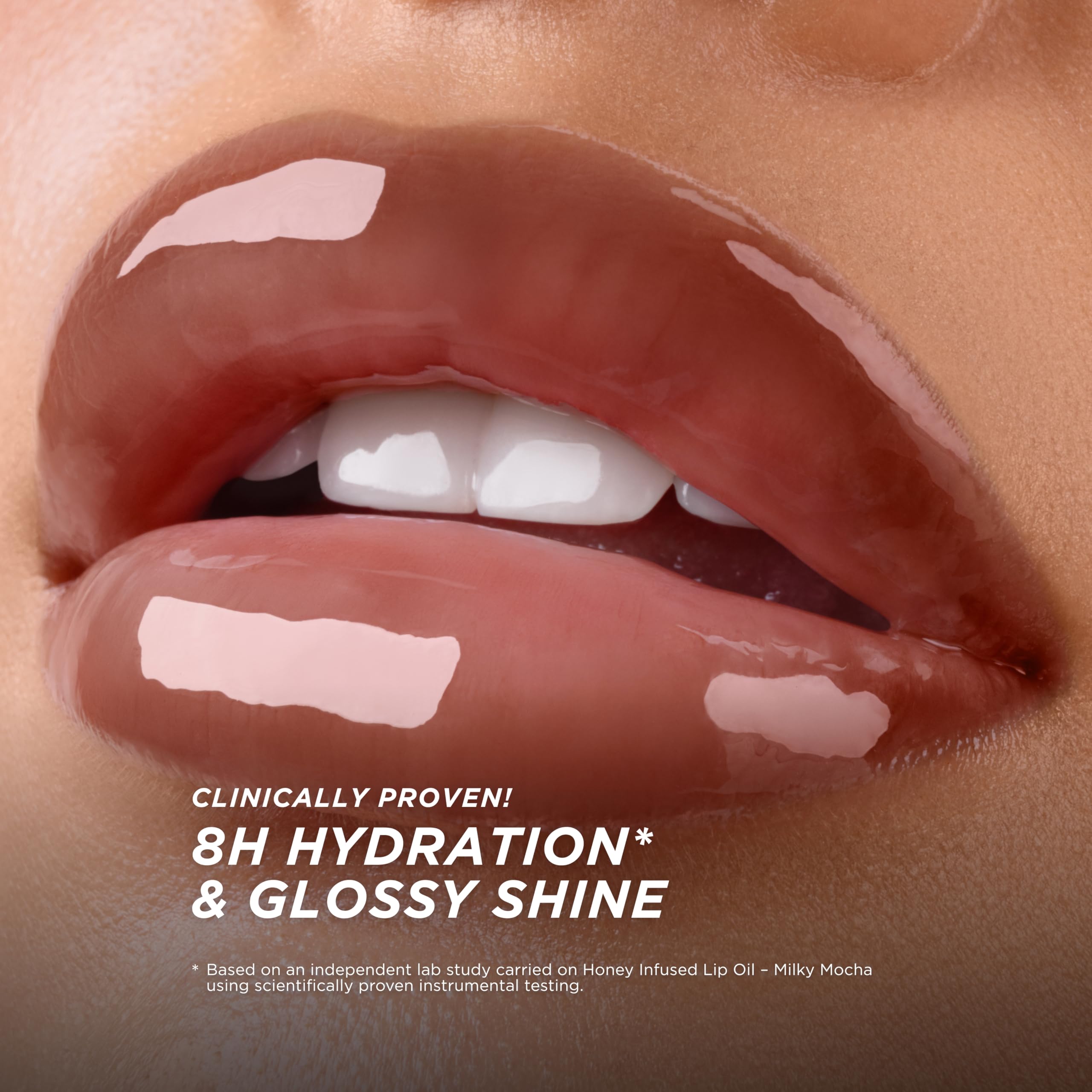 Gisou Honey Infused Lip Oil 97% naturally derived formula for hydrated, smooth lips