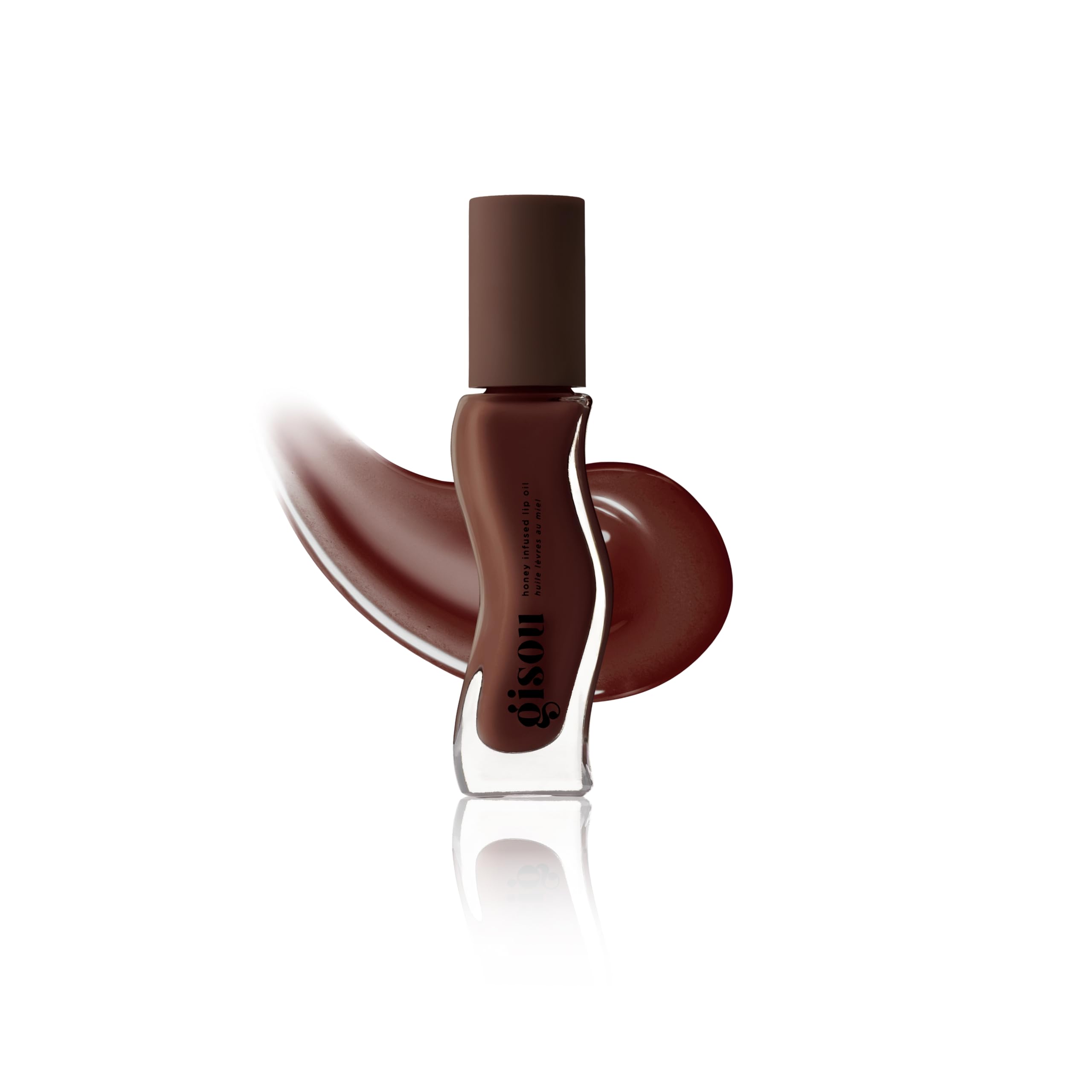 Gisou lip oil shade Mango Passion Punch complements warm-toned makeup