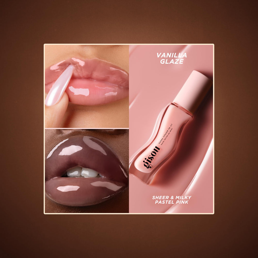 Gisou Honey Infused Lip Oil texture with a lightweight, comfortable feel.