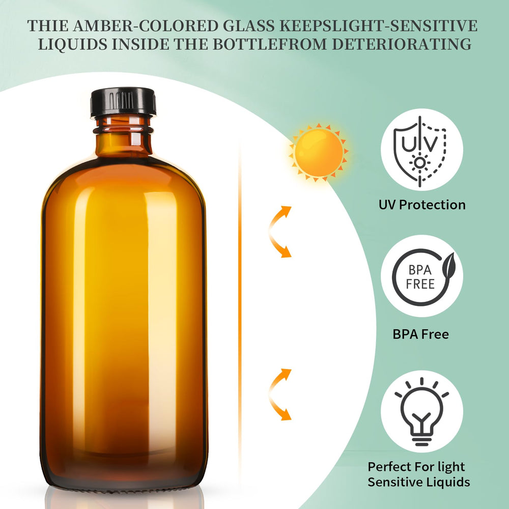 GIVAMEIHF amber glass preserves potency by blocking light during essential oil storage.