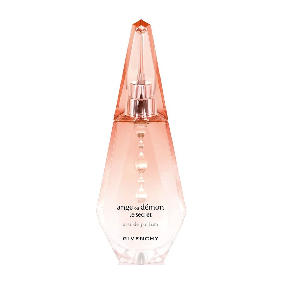 Givenchy Ange Ou Demon Le Secret bottle close-up, elegant scent for romantic evenings.