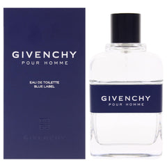 Givenchy Blue Label bottle front view, ideal for evening confidence boost.