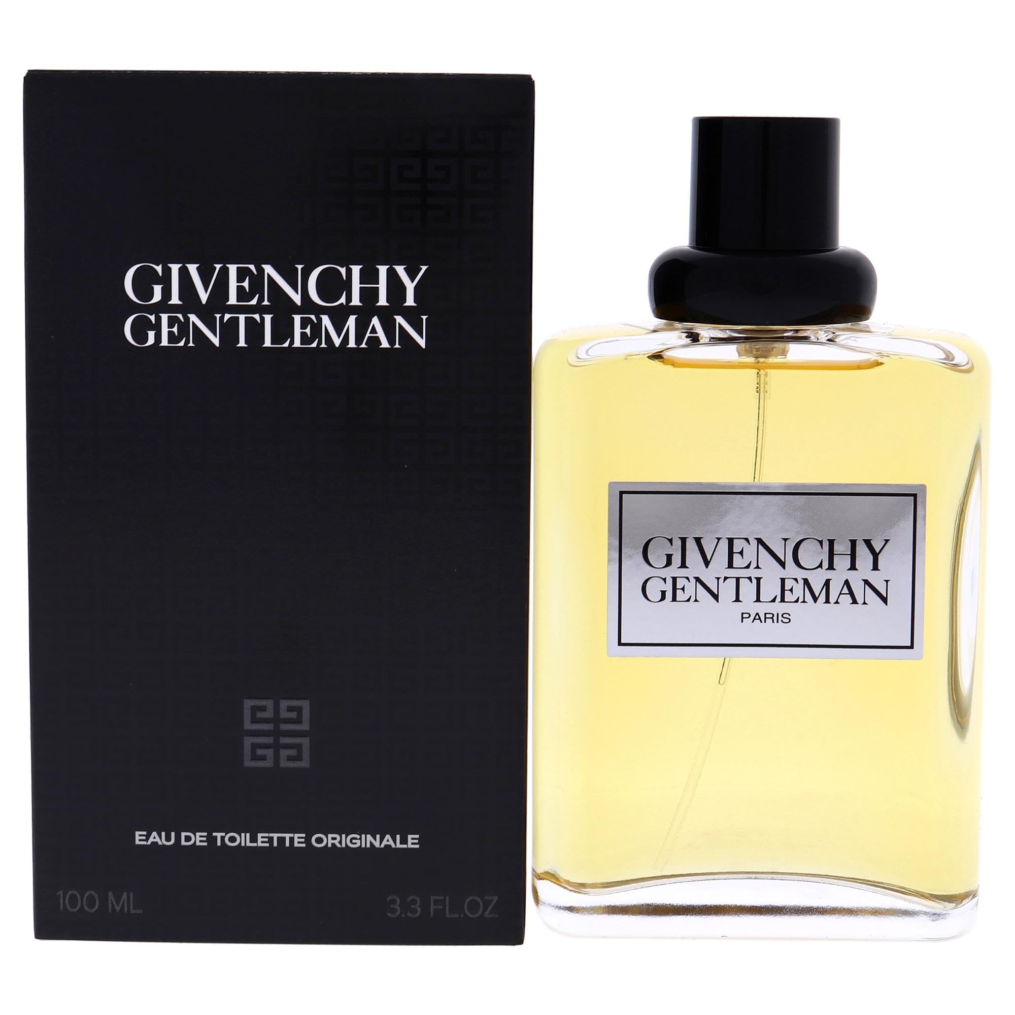 Givenchy Gentleman bottle front view delivering refined eveningwear scent.
