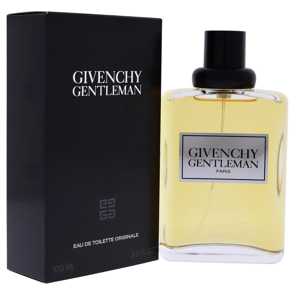 Givenchy Gentleman cap close-up showcases premium packaging and design.