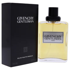 Givenchy Gentleman cap close-up showcases premium packaging and design.