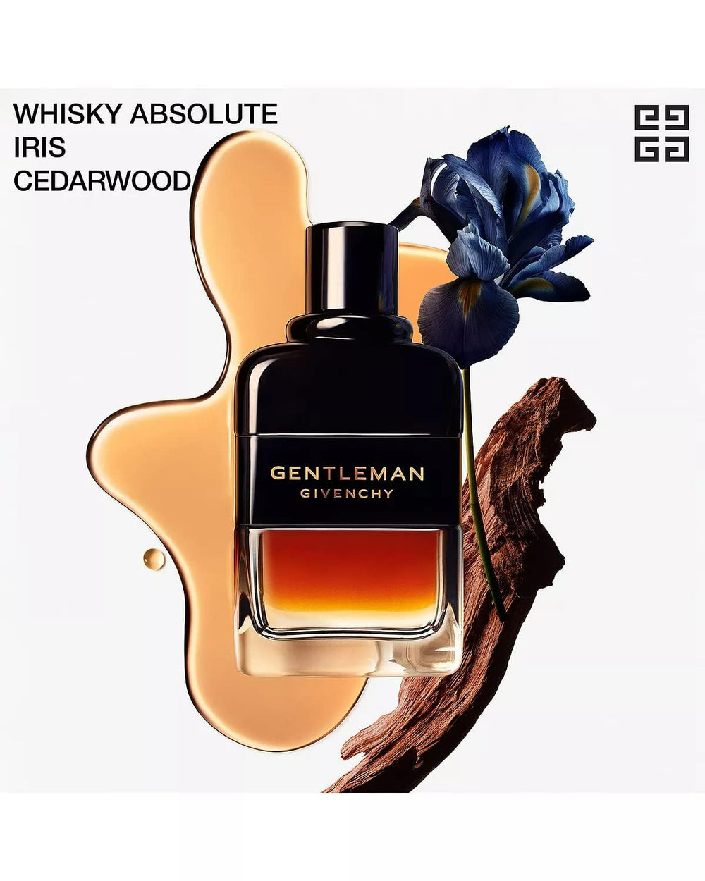 Givenchy Gentleman Réserve Privée notes diagram shows iris and amber layers.