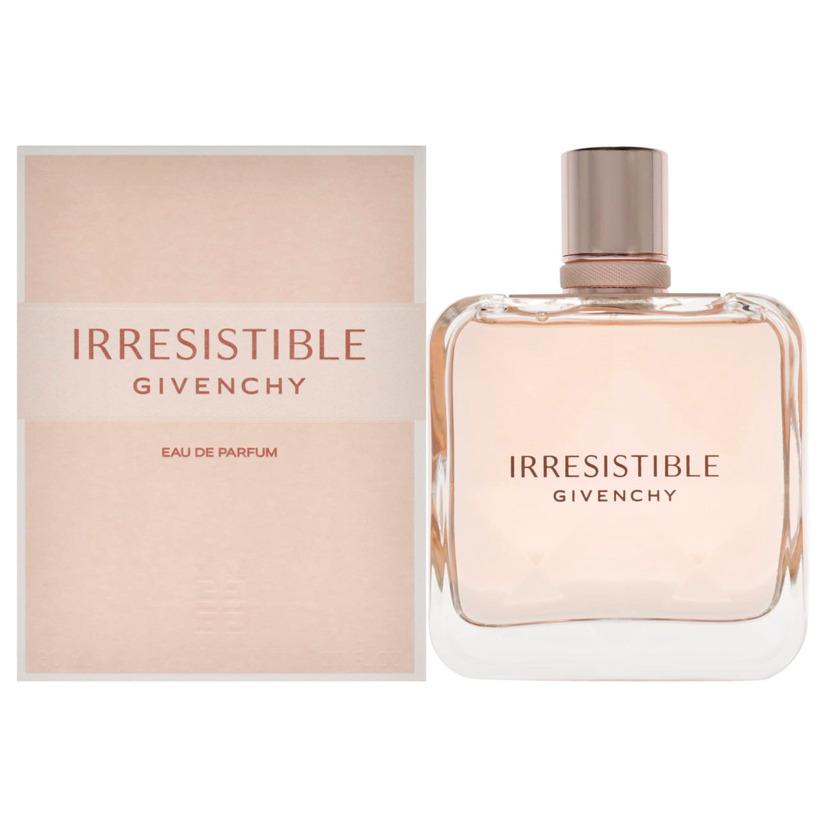Givenchy Irresistible bottle front reveals sleek design for everyday luxury.