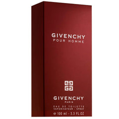 Givenchy Pour Homme packaging box highlighting elegant design for gifting