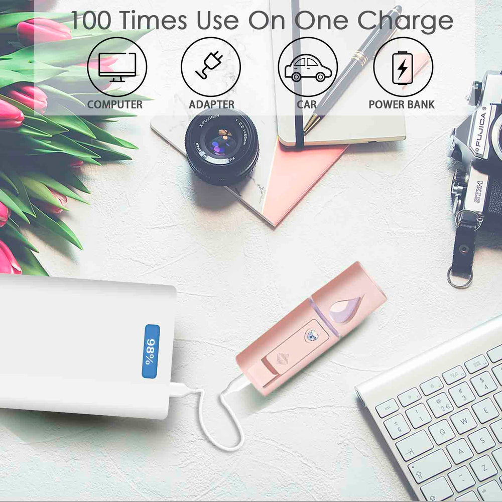 GIVERARE Nano Facial Steamer ultrasonic mist 0.3um demonstrates deeper surface hydration potential.