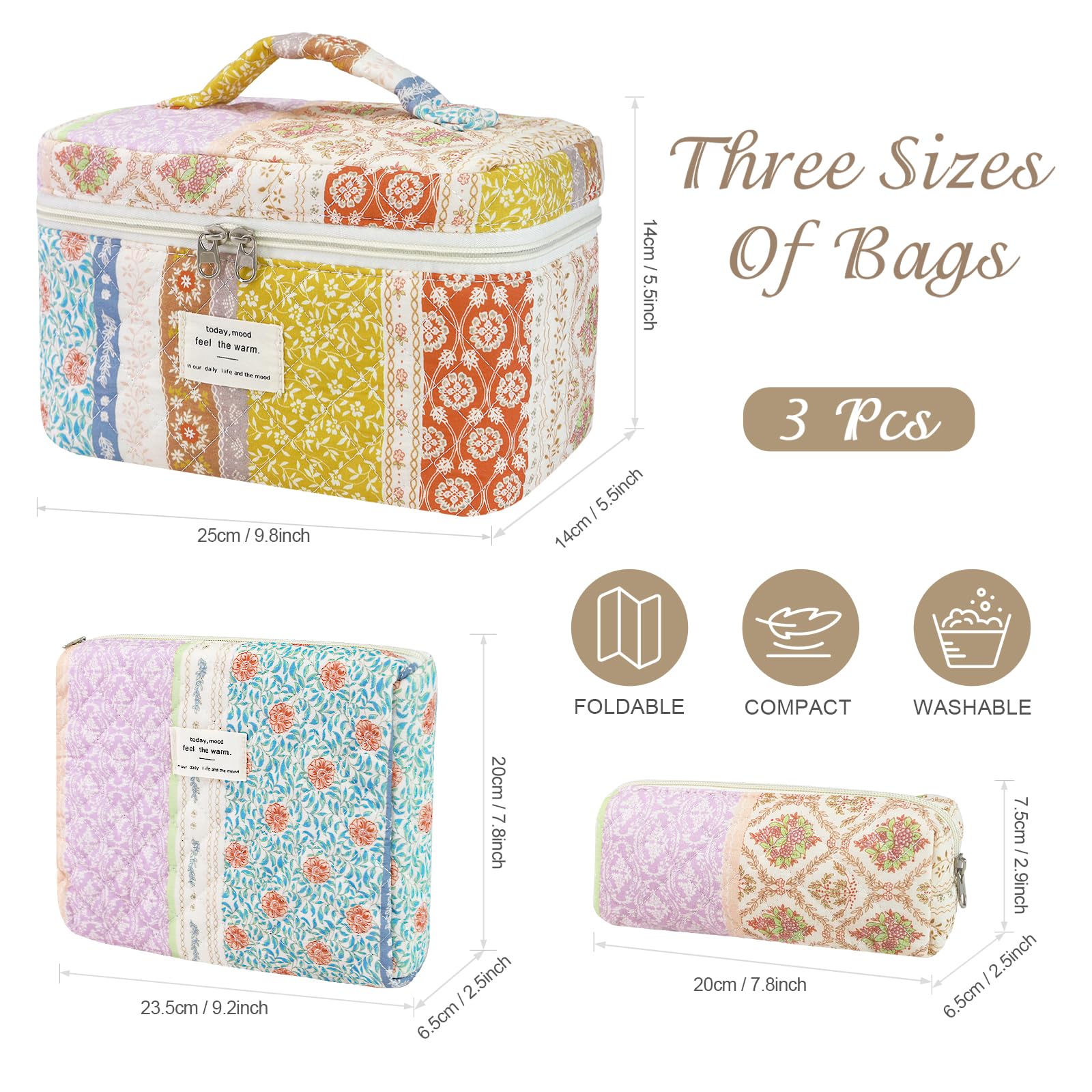 Givurao floral travel toiletry bag in compact design for on-the-go organization