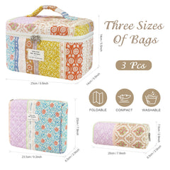 Givurao floral travel toiletry bag in compact design for on-the-go organization