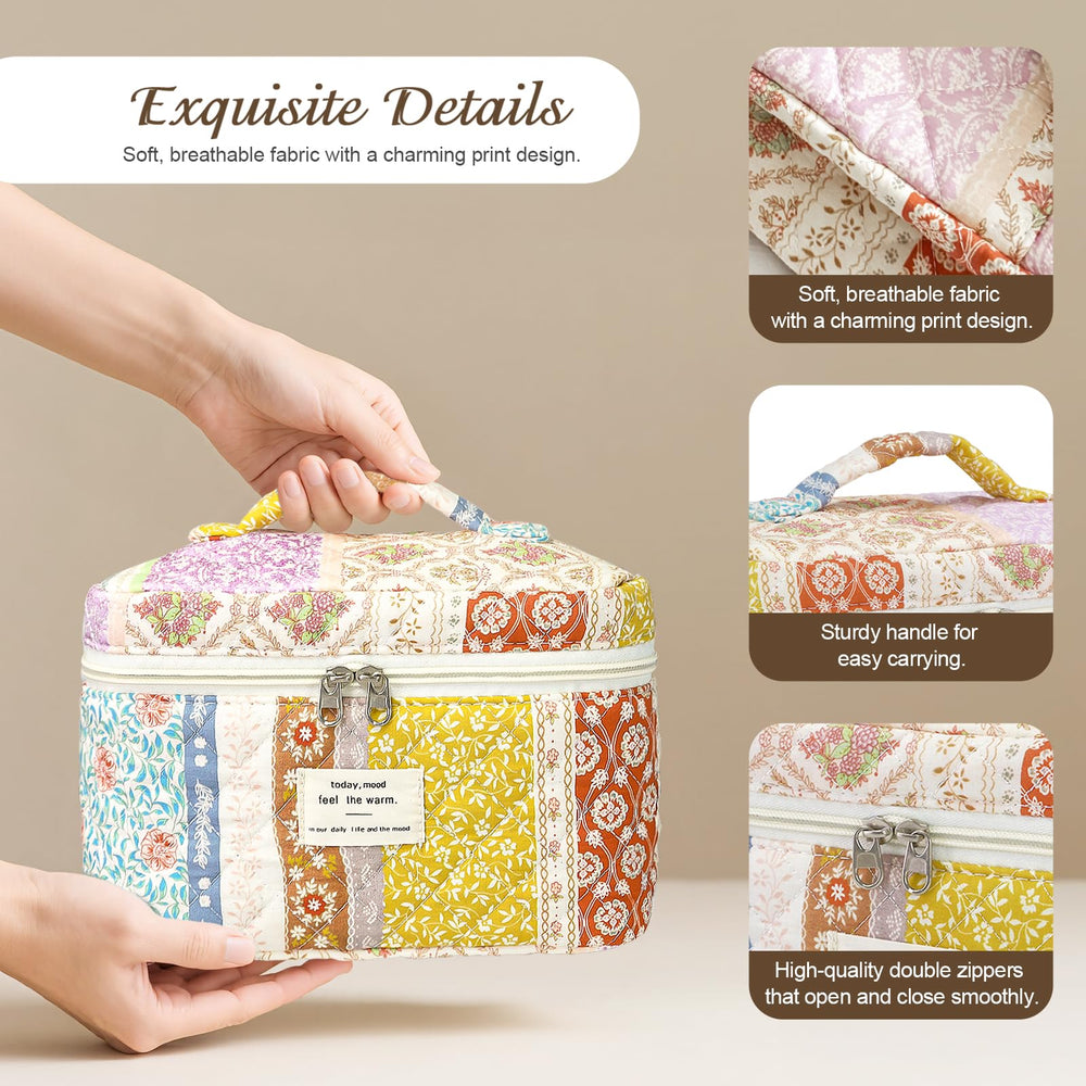 Givurao makeup bag organizer with zip closure secures essentials at home or travel