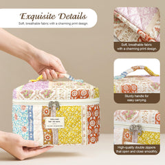 Givurao makeup bag organizer with zip closure secures essentials at home or travel