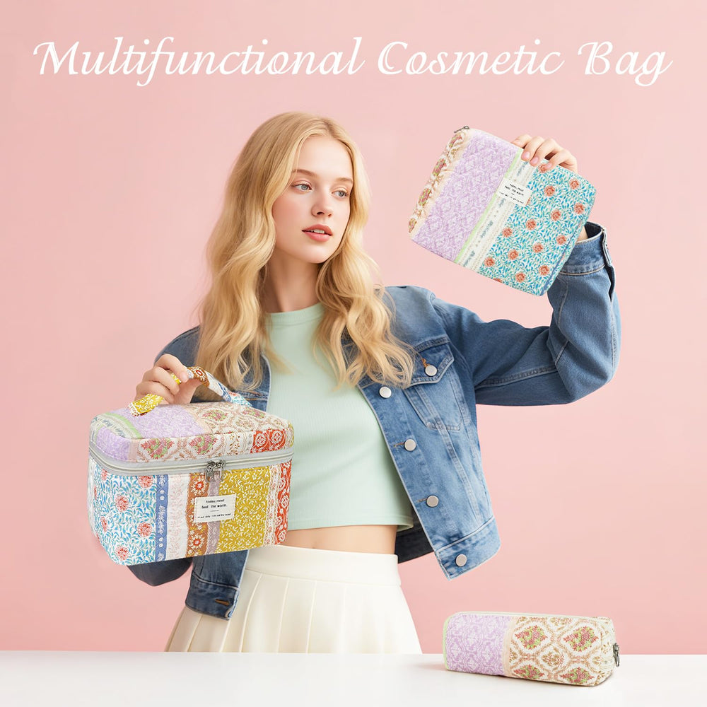 Givurao portable makeup bag suitable for dresser, gym bag, or luggage