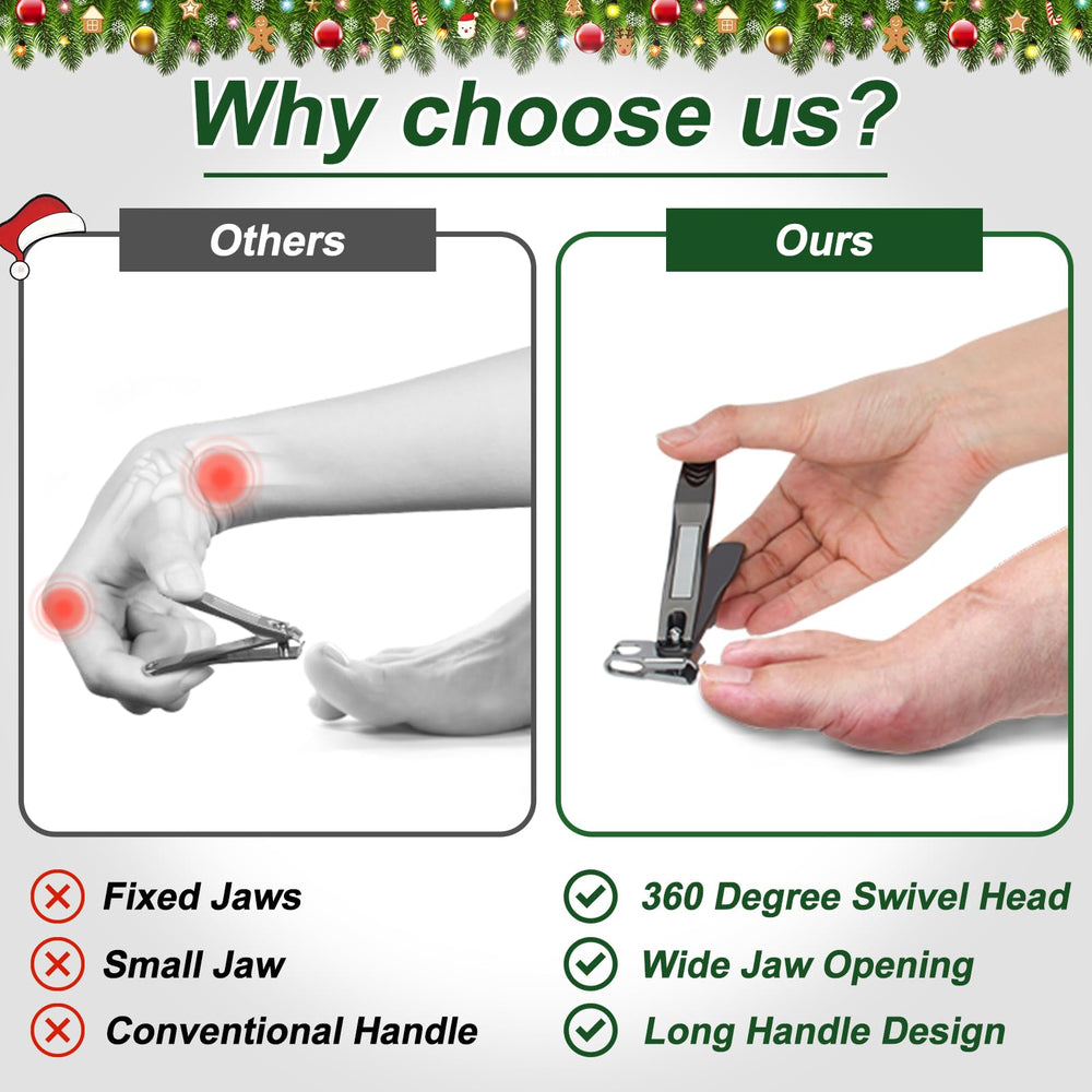 GJNL ergonomic toenail clippers offer comfortable grip and control