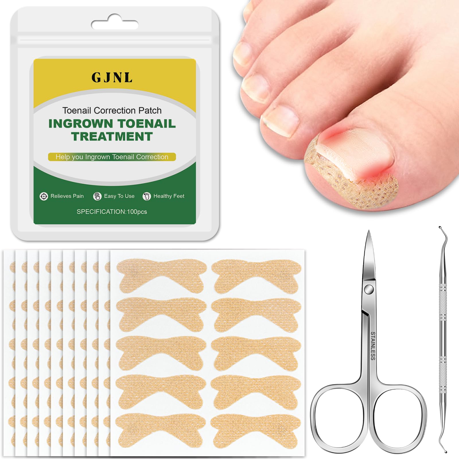 GJNL ingrown toenail file close-up for smoothing edges and preventing irritation.