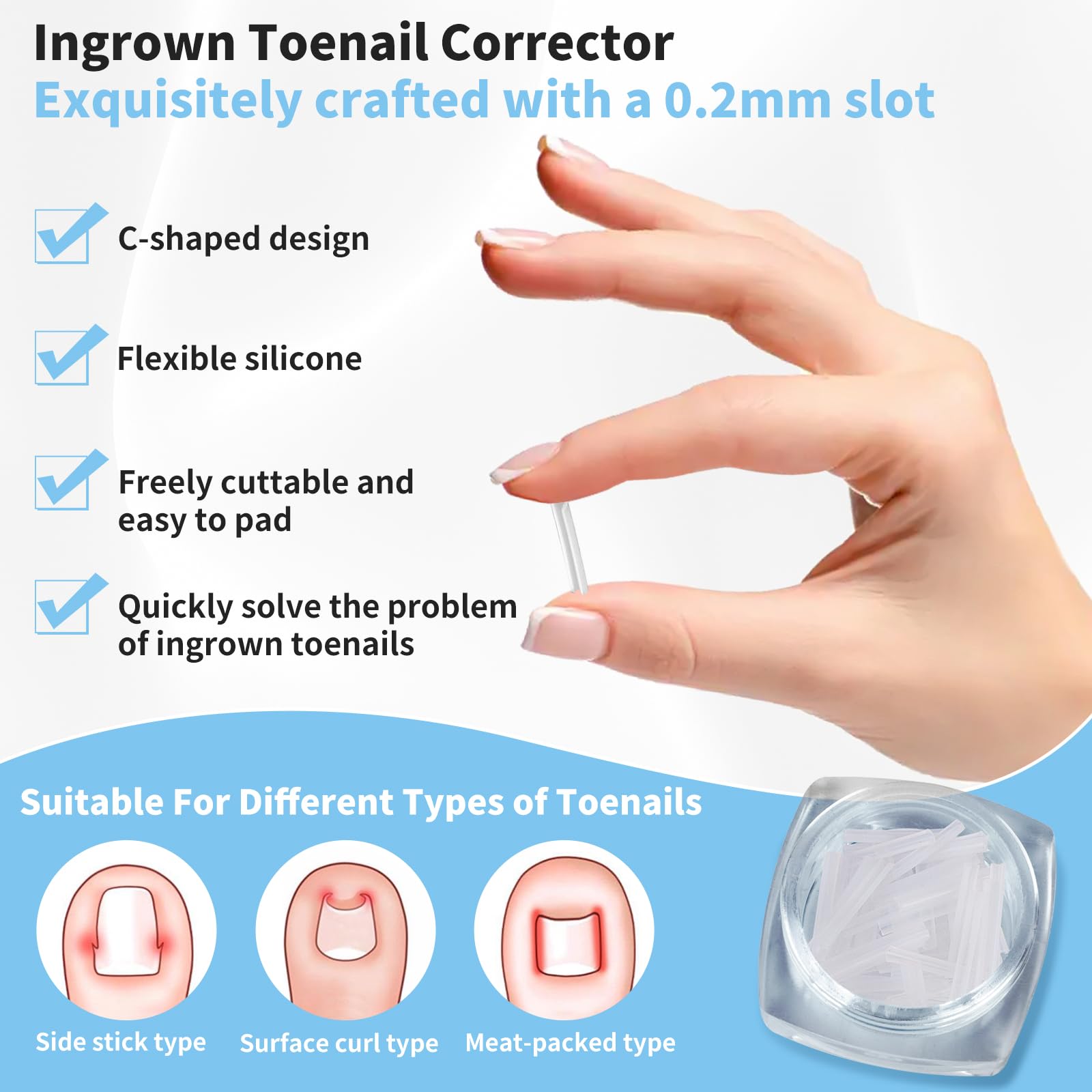 GJNL ingrown toenail lifter and small scissors included in kit