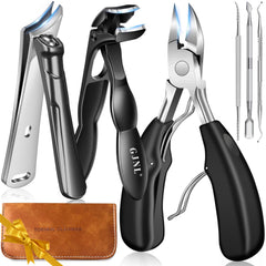 GJNL toenail clippers wide jaw for thick nails trimming made easier