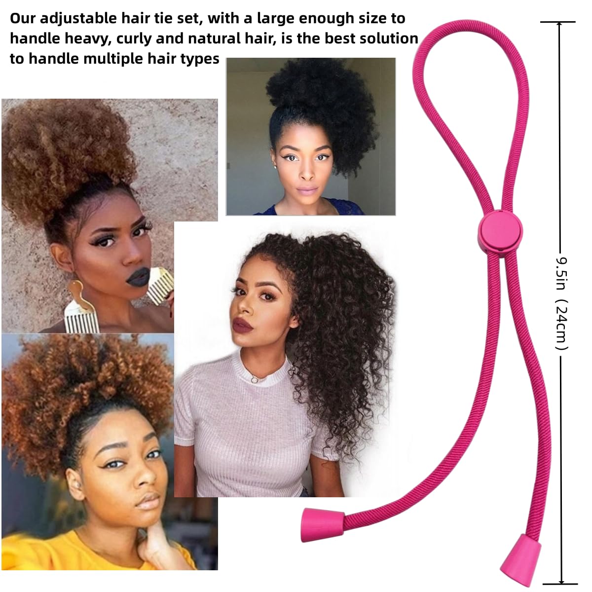 GJRR satin-wrapped elastic hair ties provide gentle hold and smooth glide