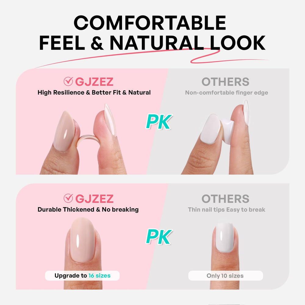 GJZEZ gift-ready cocoa brown nails in attractive packaging.
