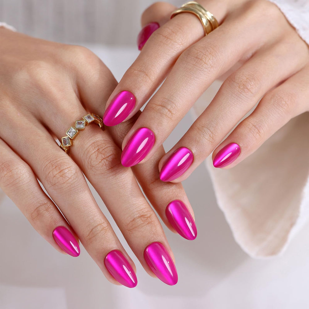 GJZEZ wedding-ready cat eye nails on hand example.