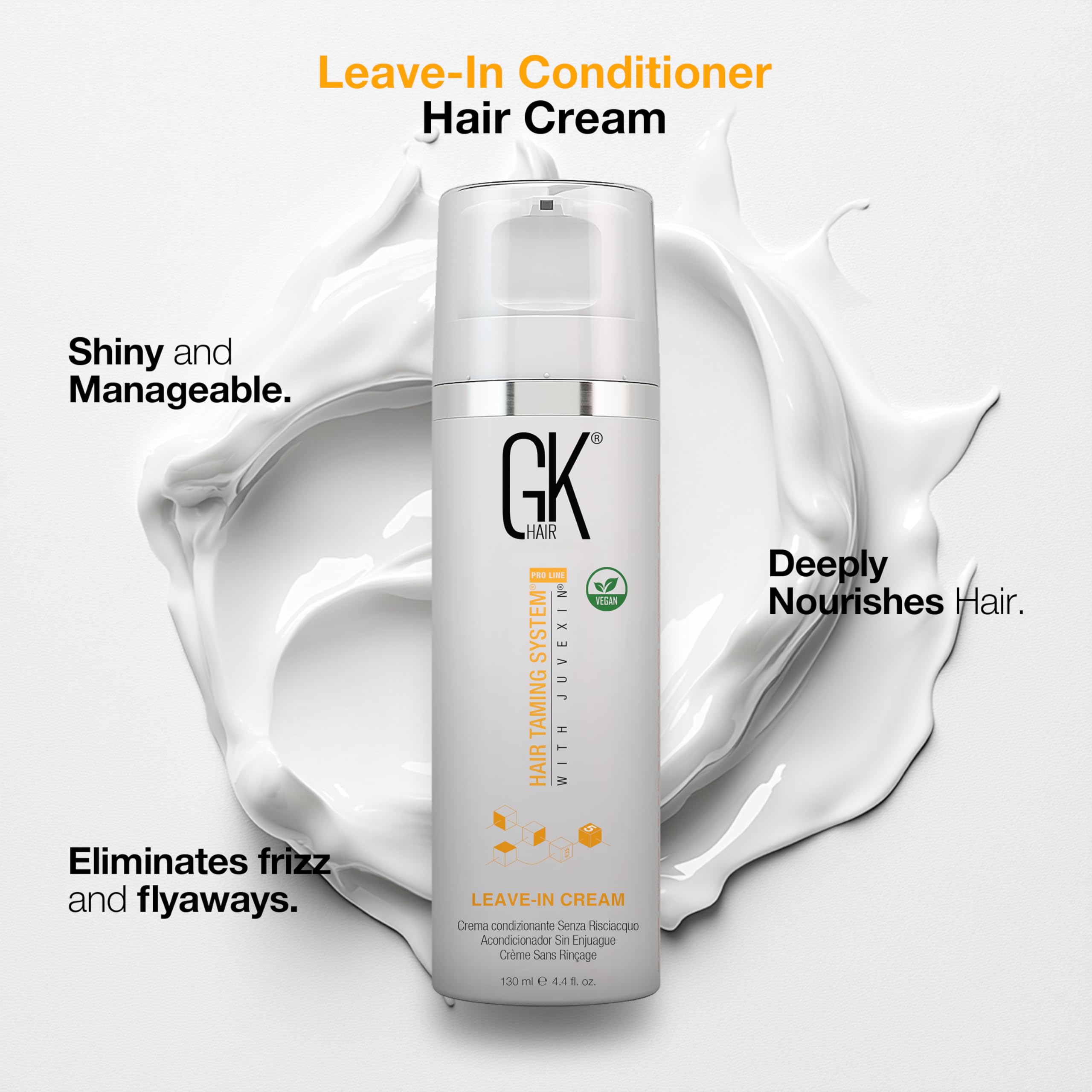 GK HAIR heat protection use shows improved styling with detangling.