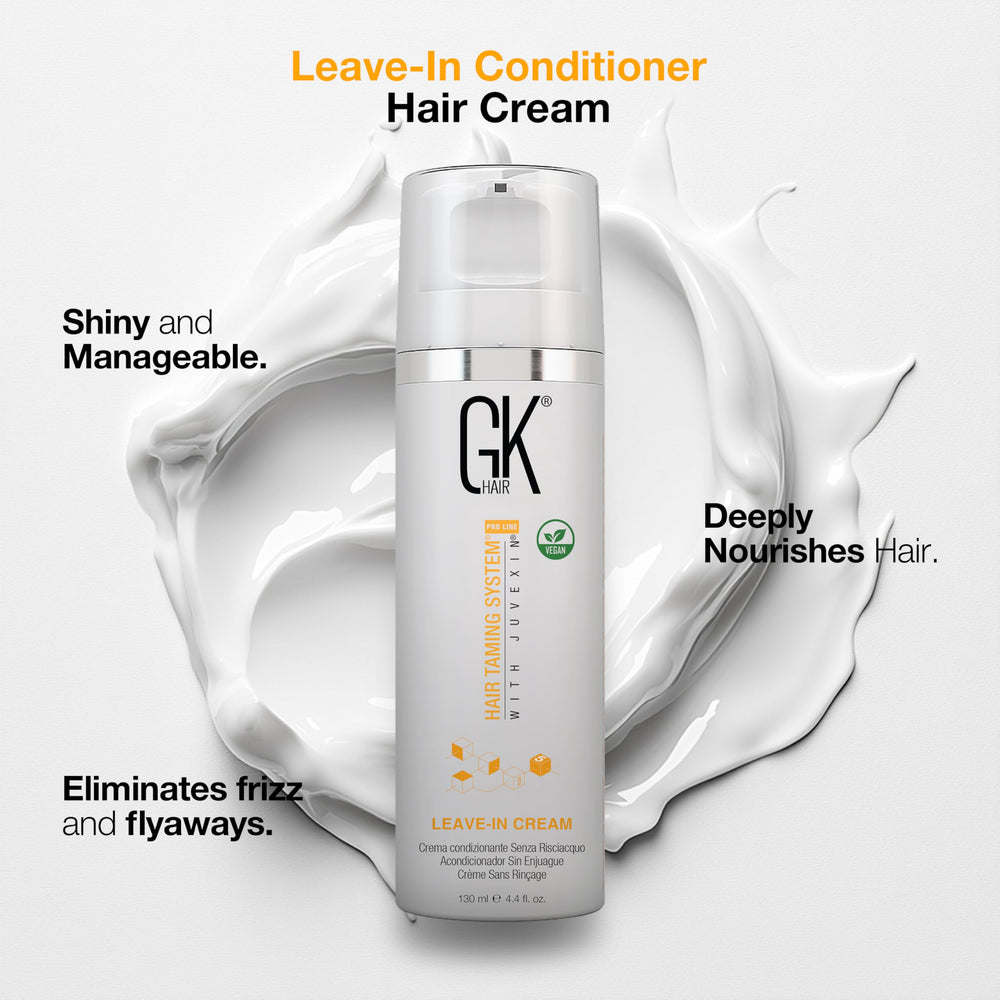GK HAIR heat protection use shows improved styling with detangling.