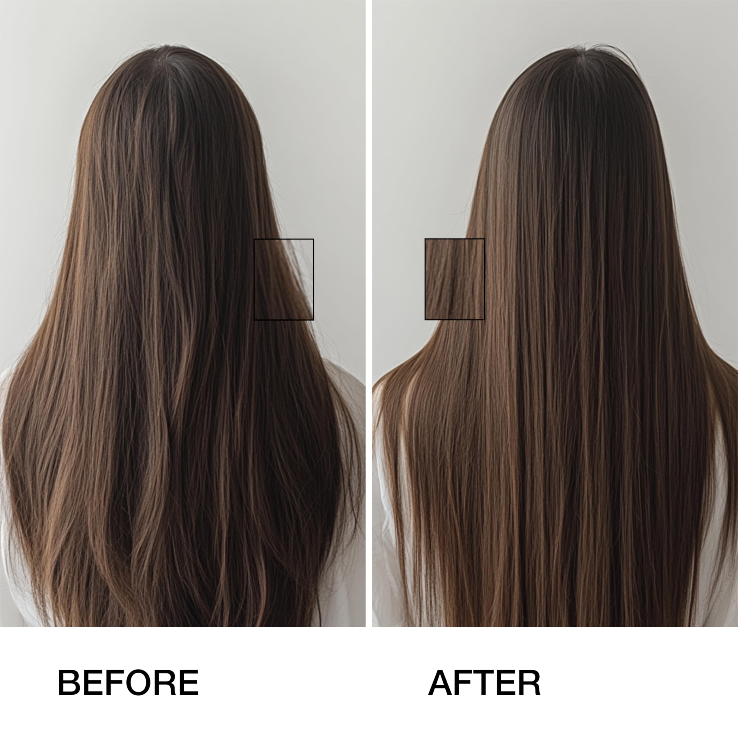 GK HAIR hydrated shine close-up emphasizes lasting softness and manageability.