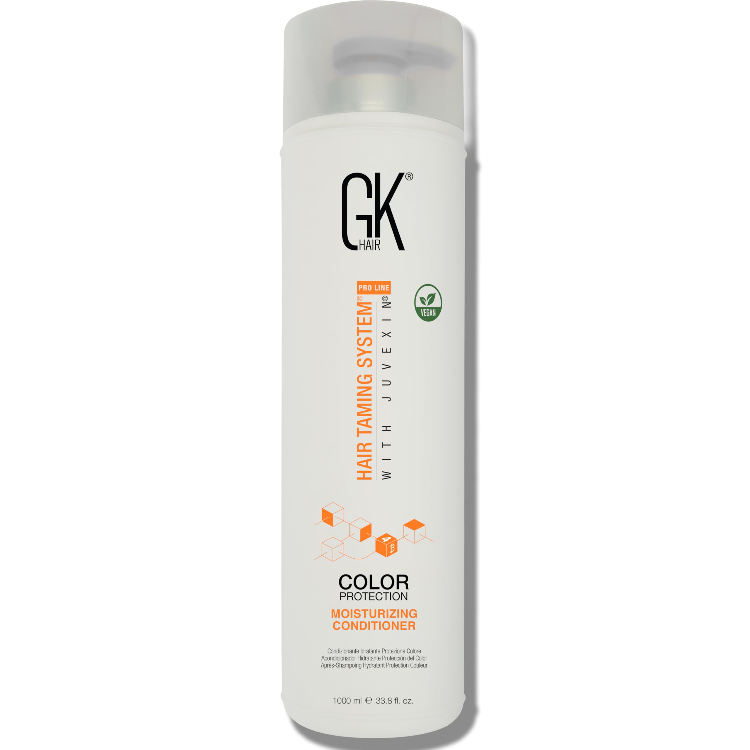 GK HAIR Moisturizing Conditioner bottle highlights rich hydration for color-treated hair.