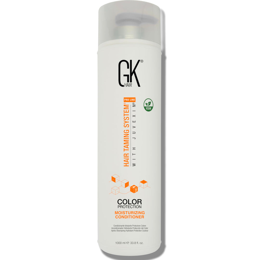 GK HAIR Moisturizing Conditioner bottle highlights rich hydration for color-treated hair.