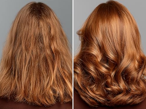 GK HAIR split-end repair image illustrates strengthened strands with keratin-infused Juvexin.