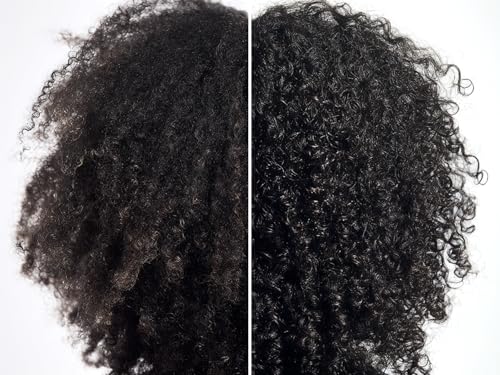 GK HAIR vegan leave-in conditioner application demonstrates detangling and frizz control on damp strands.