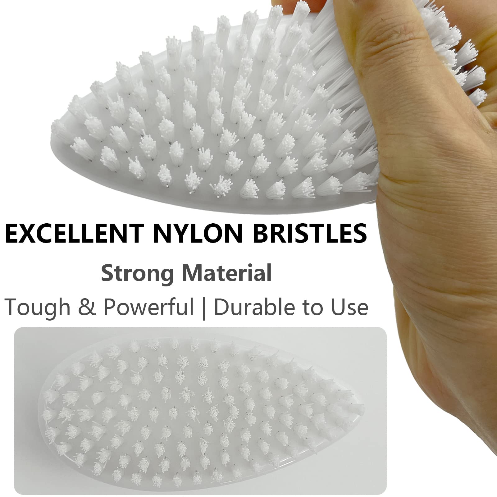 GKETN hand nail brush arch grip provides non-slip cleaning control.
