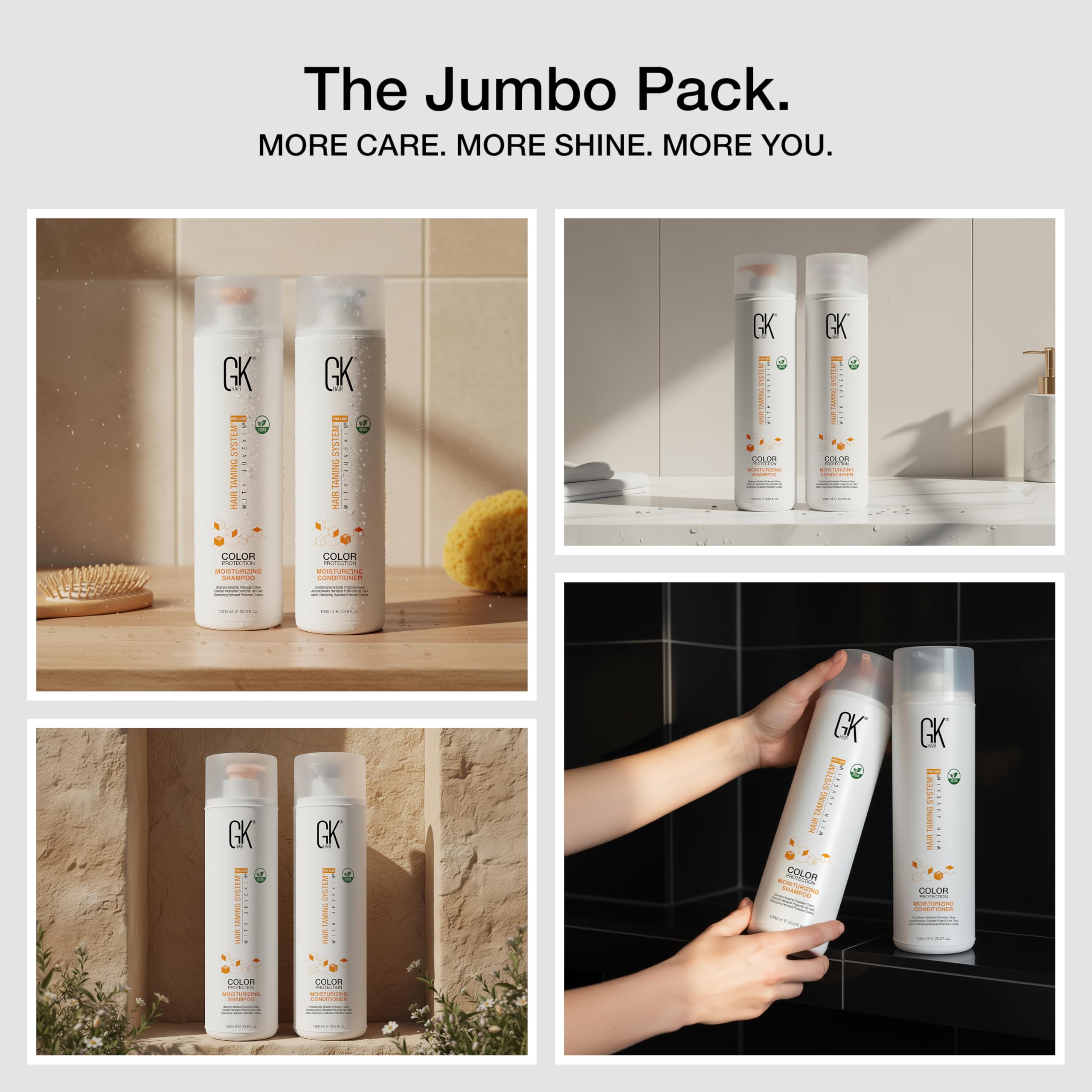 GK HAIR All-hair-types-use demonstrates versatile cleansing for every texture.