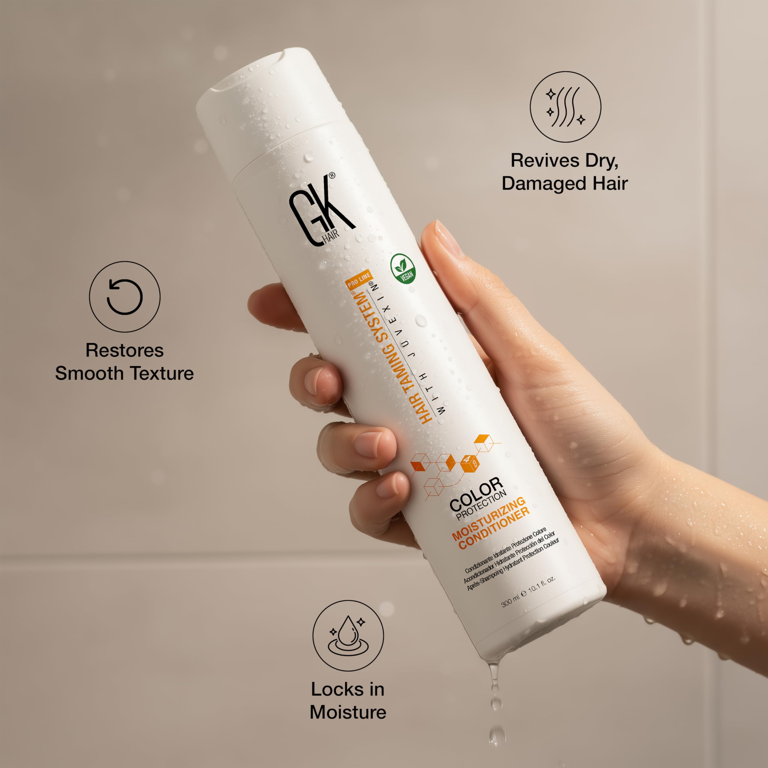 GK HAIR Aloe vera leaf shows hydrating ingredient in use