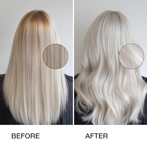 GK Hair blue-base-toning formula shown for neutralizing brassy tones.