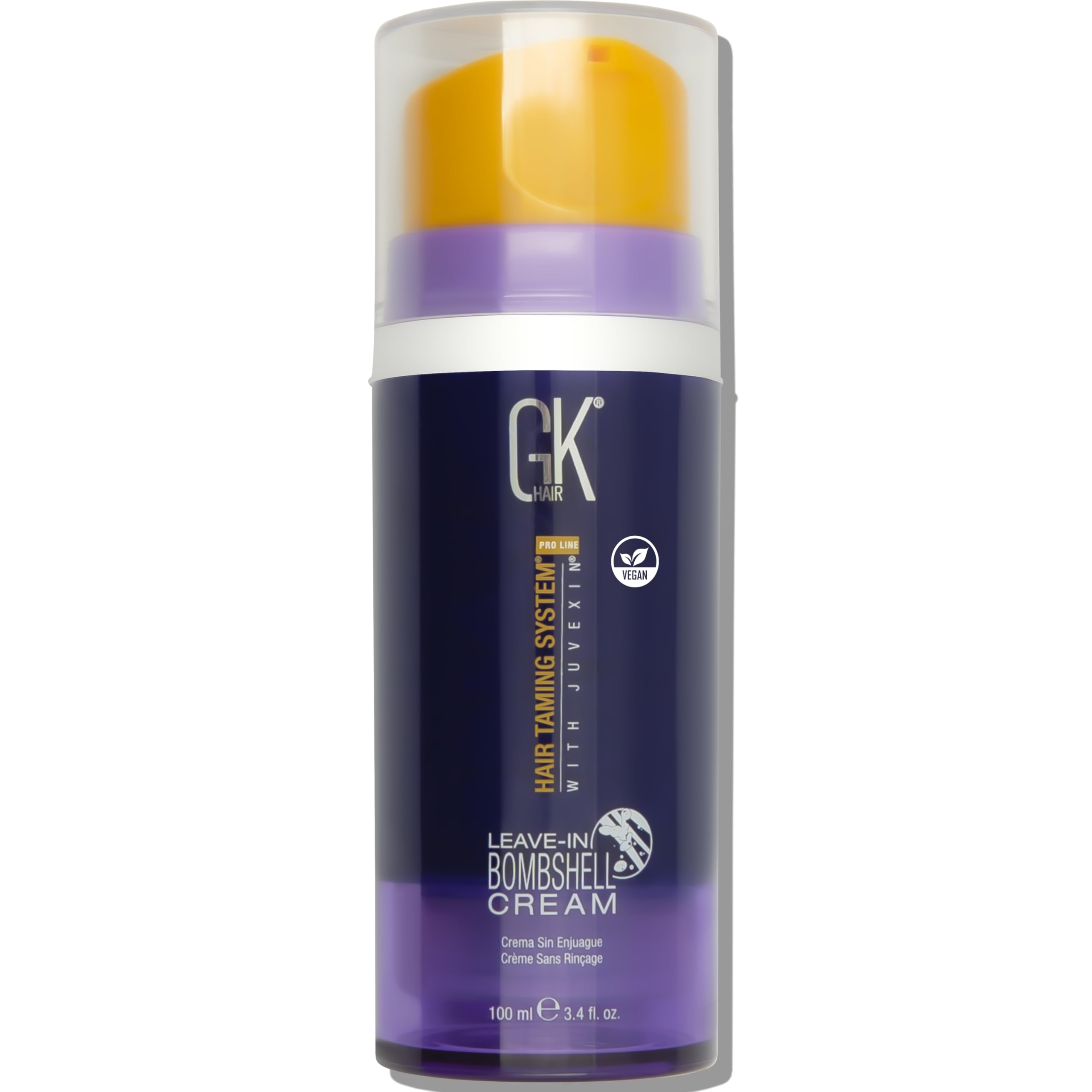 GK Hair Bombshell Cream application shot for smooth, hydrated blond strands.
