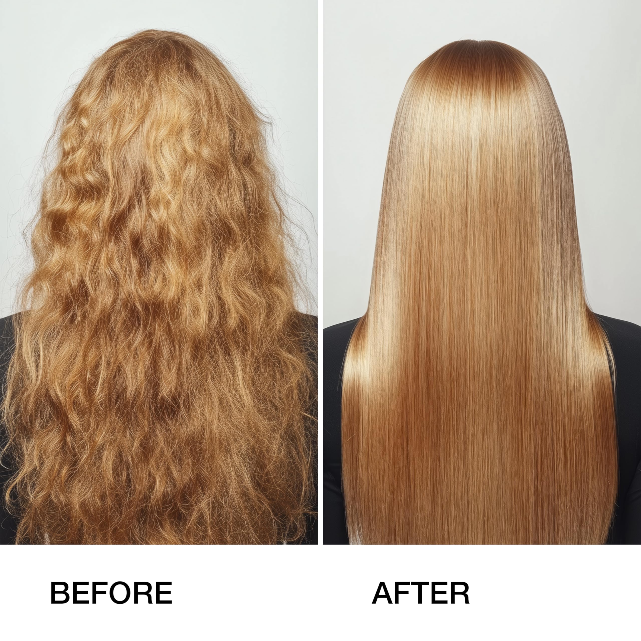 GK Hair COCO packaging highlights frizz control and long-lasting shine.