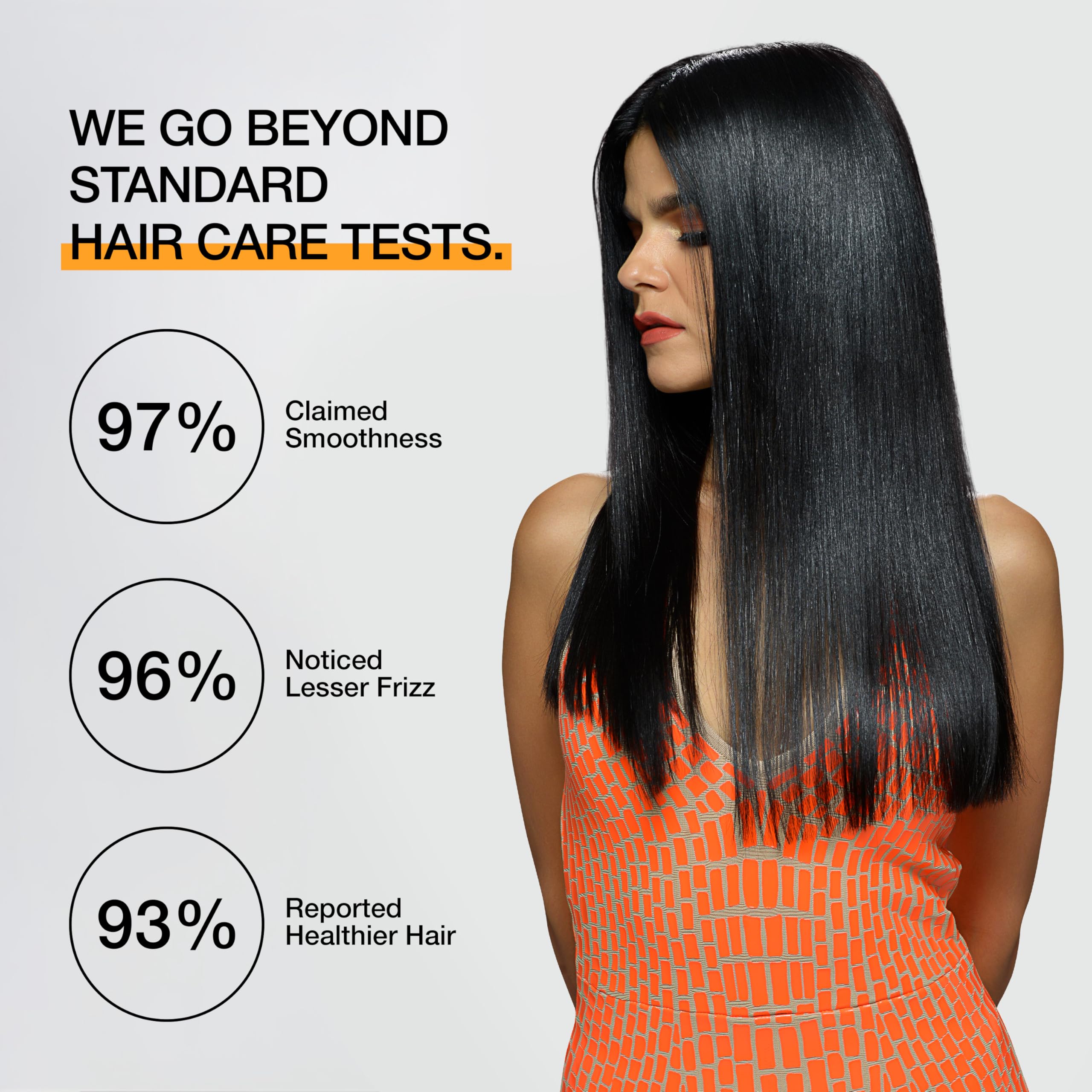 GK Hair COCO close-up reveals silky texture and improved combing ease.