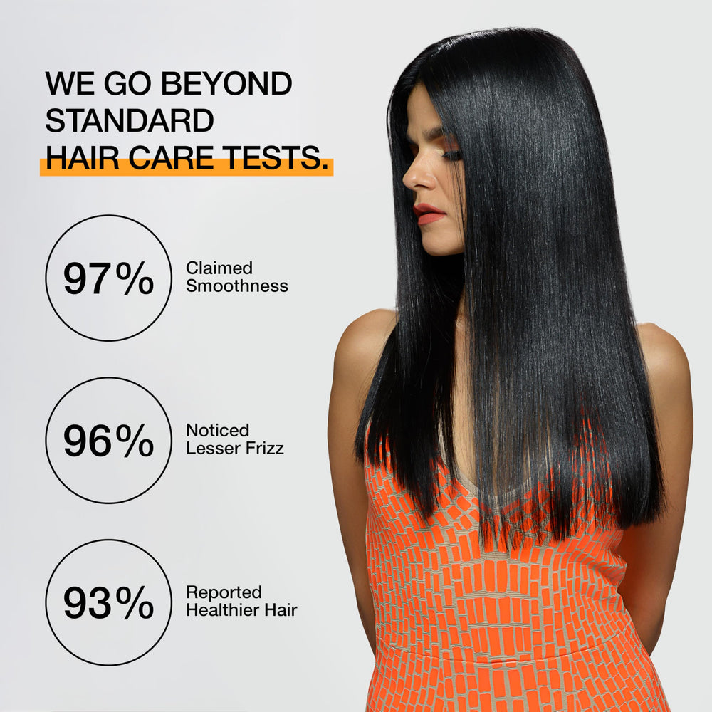GK Hair COCO close-up reveals silky texture and improved combing ease.