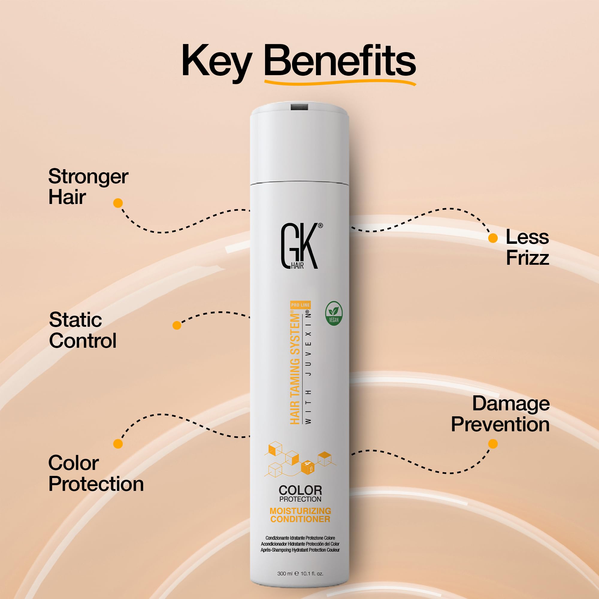 GK HAIR Hydrate conditioner argan oil drops highlight natural nourishment for damaged strands