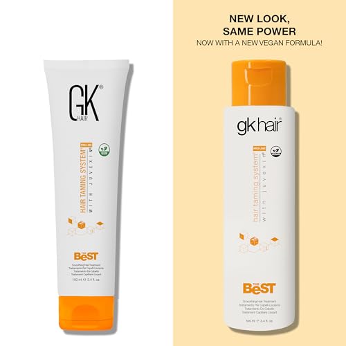 GK Hair Keratin Treatment bottle cap close-up highlighting premium packaging for at-home smoothing.