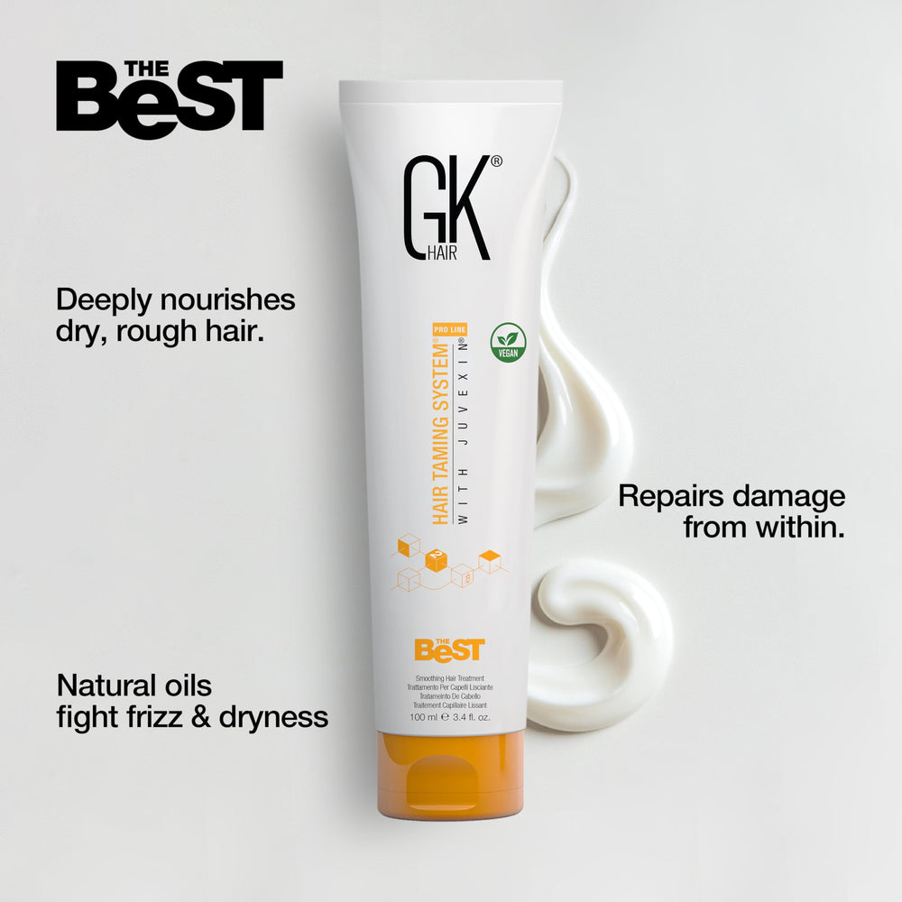 GK Hair keratin treatment delivers glossy, smooth hair after use.