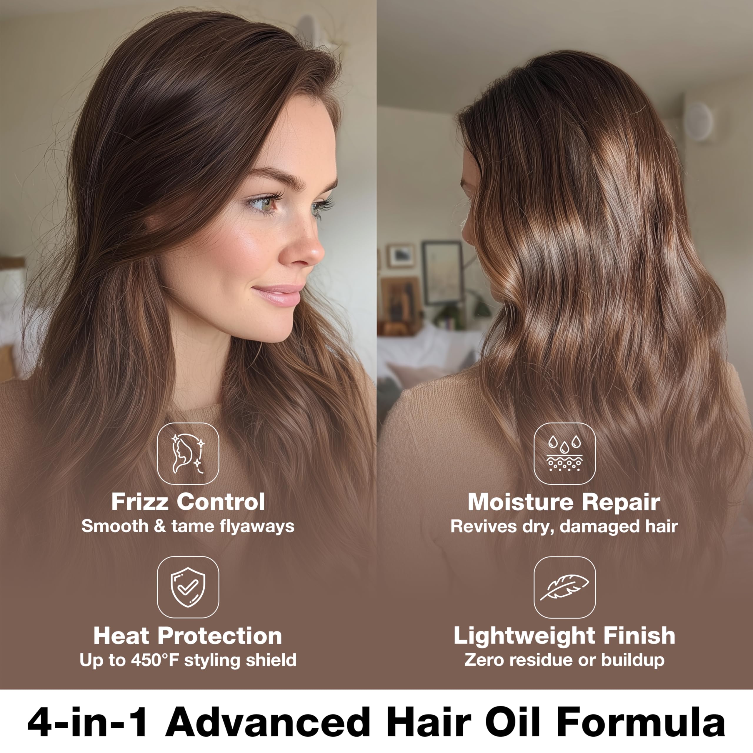 GK HAIR Oil Bottle Close-Up shows premium packaging.