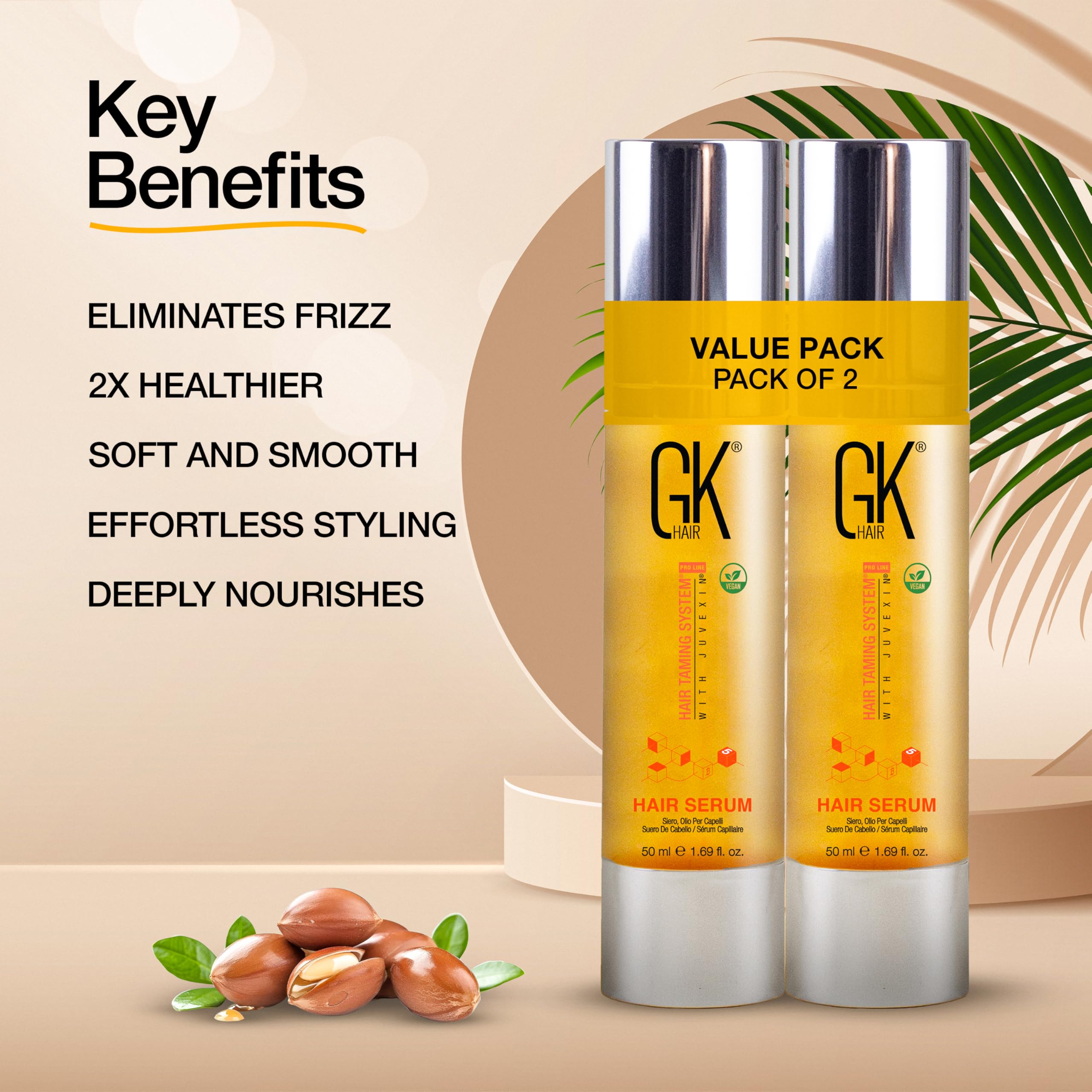 GK HAIR Oil Frizz Serum after washing delivers quick smoothing on mid-lengths to ends.