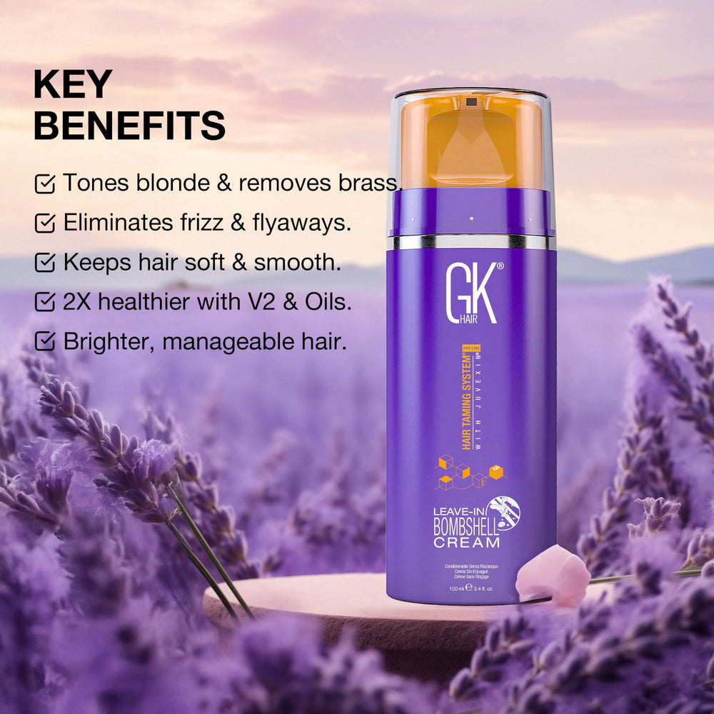 GK Hair soft-smooth finish on styled look.