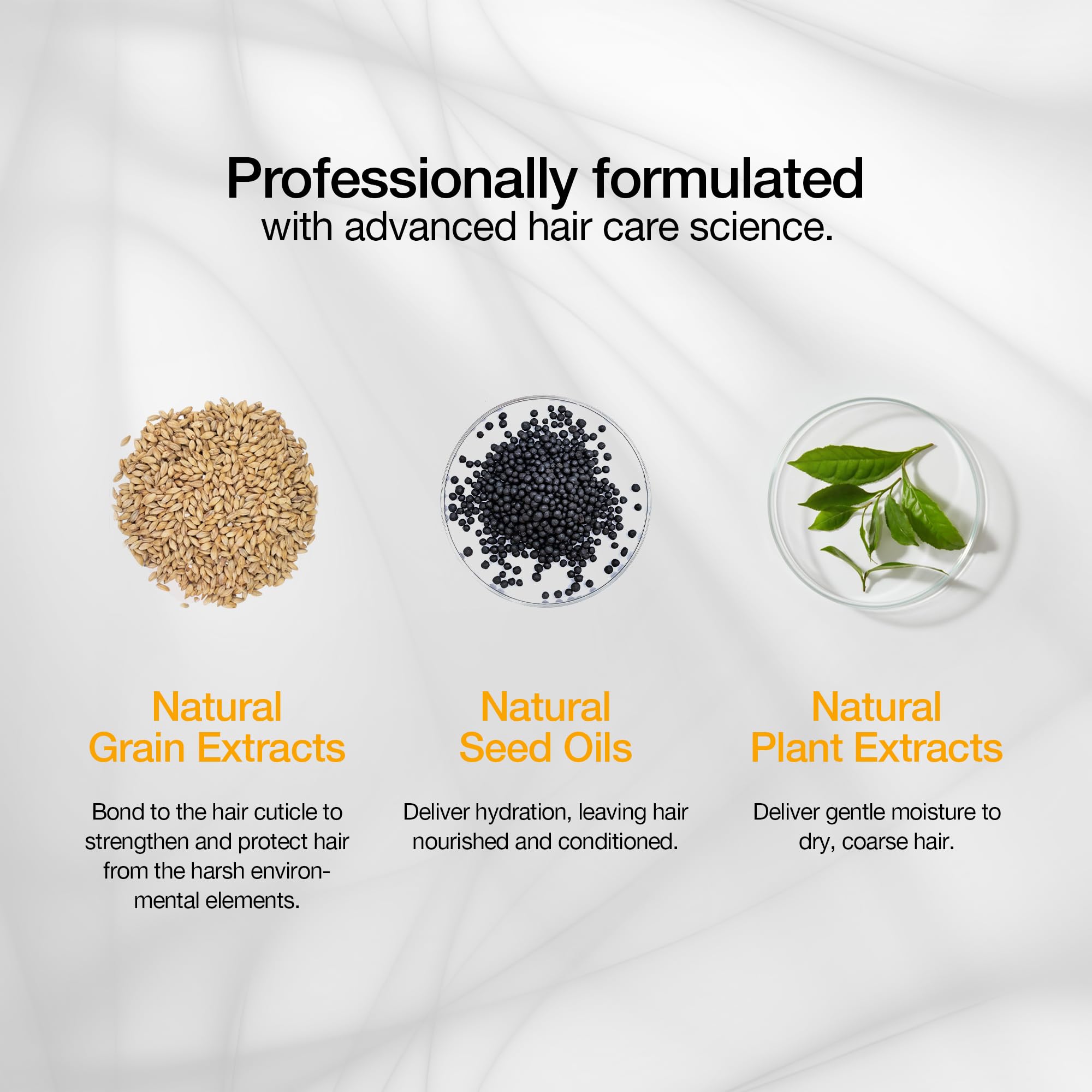 Dry damaged hair detail with GK Hair shampoo hints hydration and repair potential.
